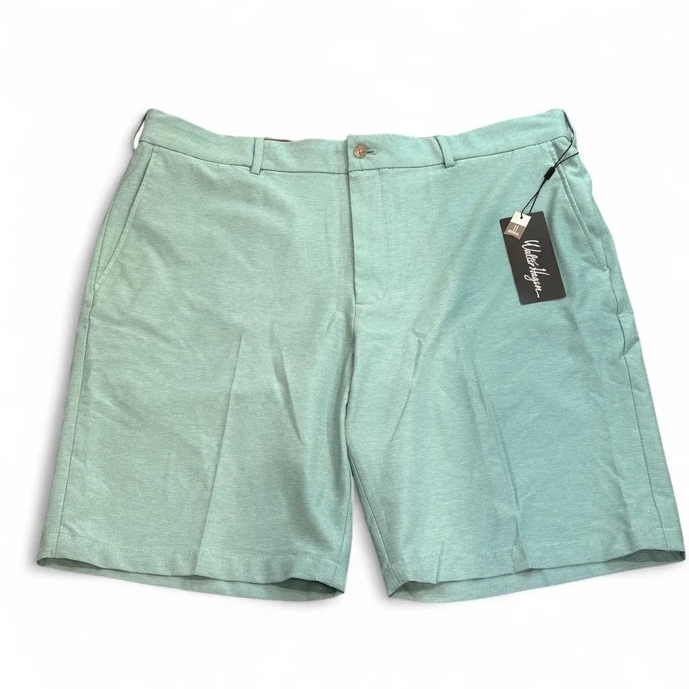 Walter Hagen Shorts Mens 40 Teal Perfect 11 Golf Wrinkle‎ Resistant Stretch NEW - Picture 2 of 14